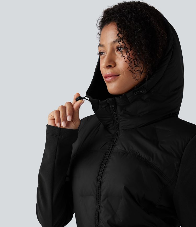 Hooded Casual Down Jacket with Pockets