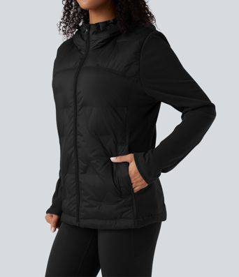 Hooded Casual Down Jacket with Pockets