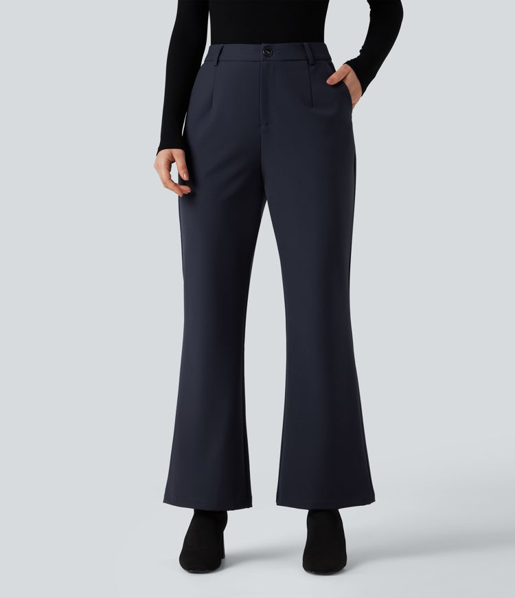 High Waisted Work Bootcut Pants with Pockets