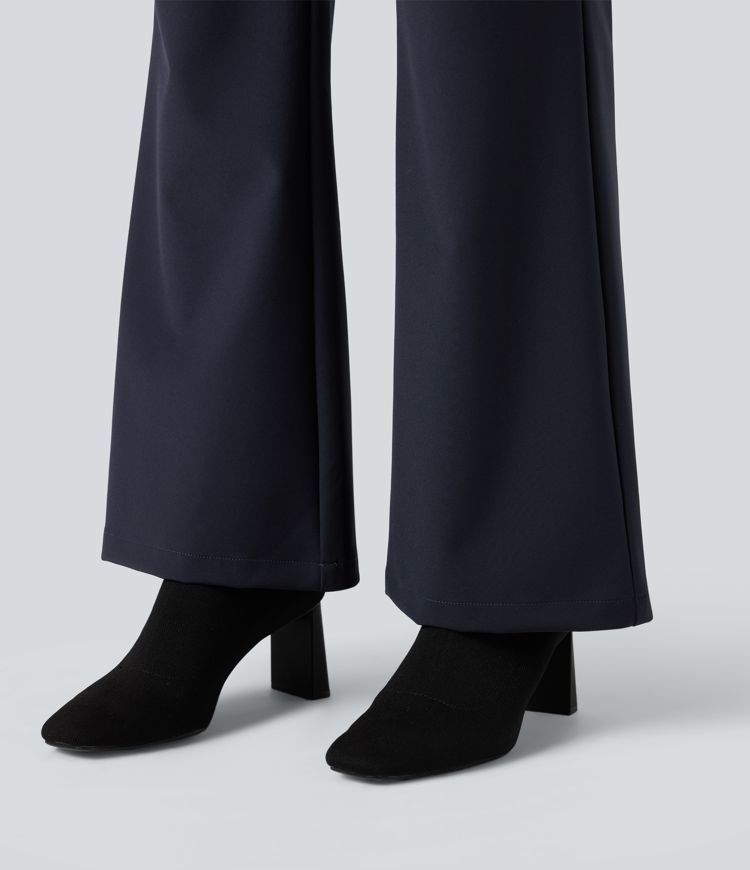 High Waisted Work Bootcut Pants with Pockets