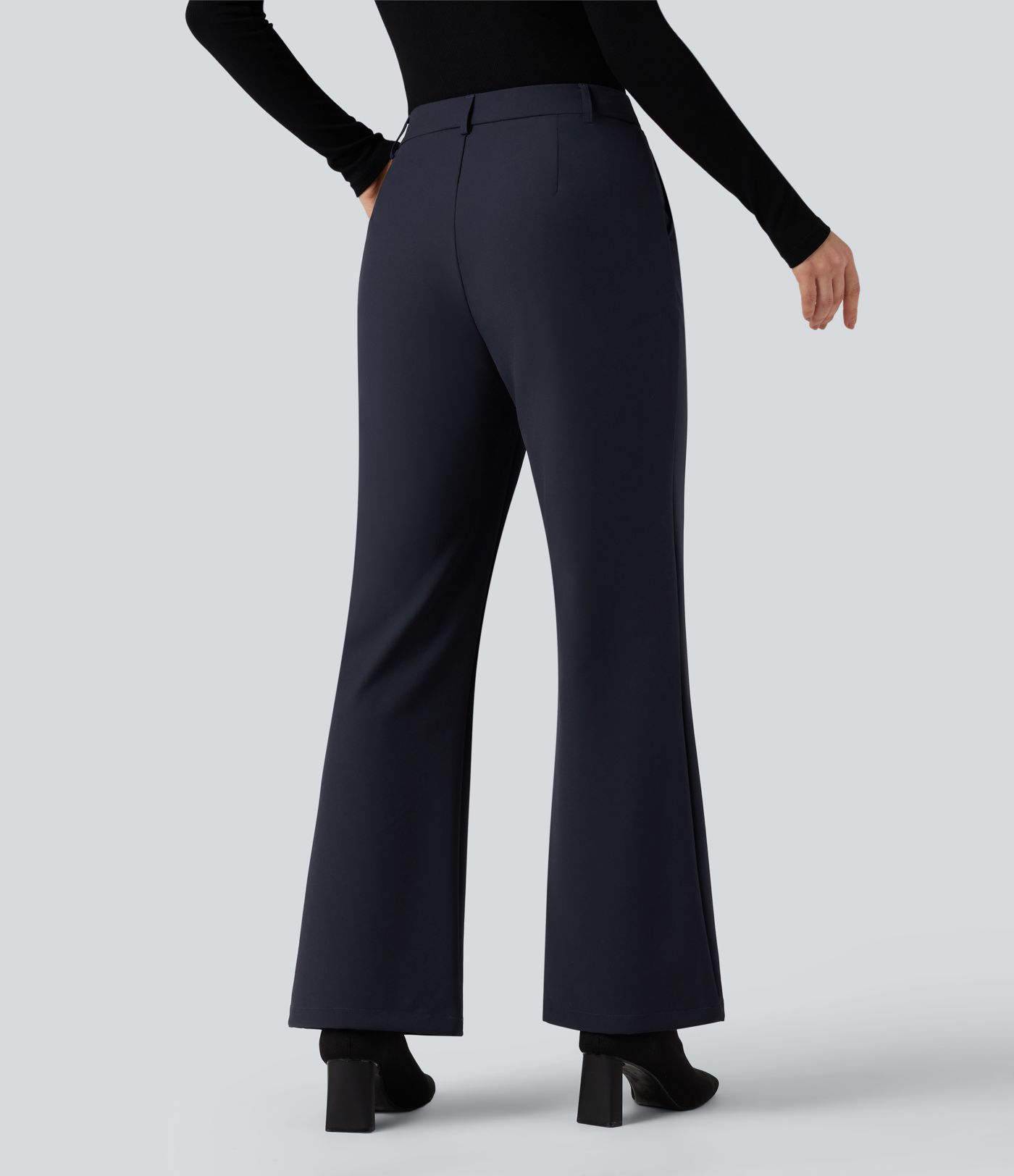High Waisted Work Bootcut Pants with Pockets