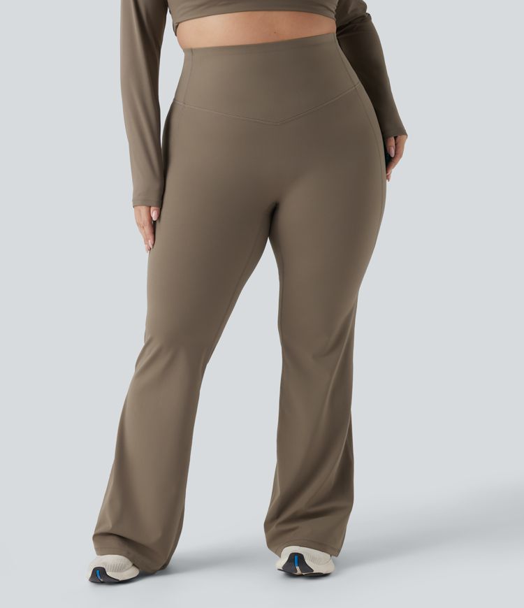 Pantalon yoga évasé gainant sculptant grande taille taille haute Halara UltraSculpt™