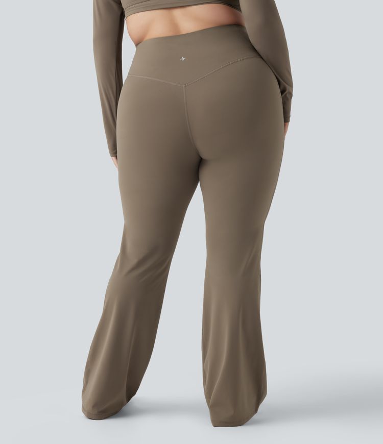 Halara UltraSculpt™ High Waisted Tummy Control Shaping Yoga Flare Plus Size Leggings