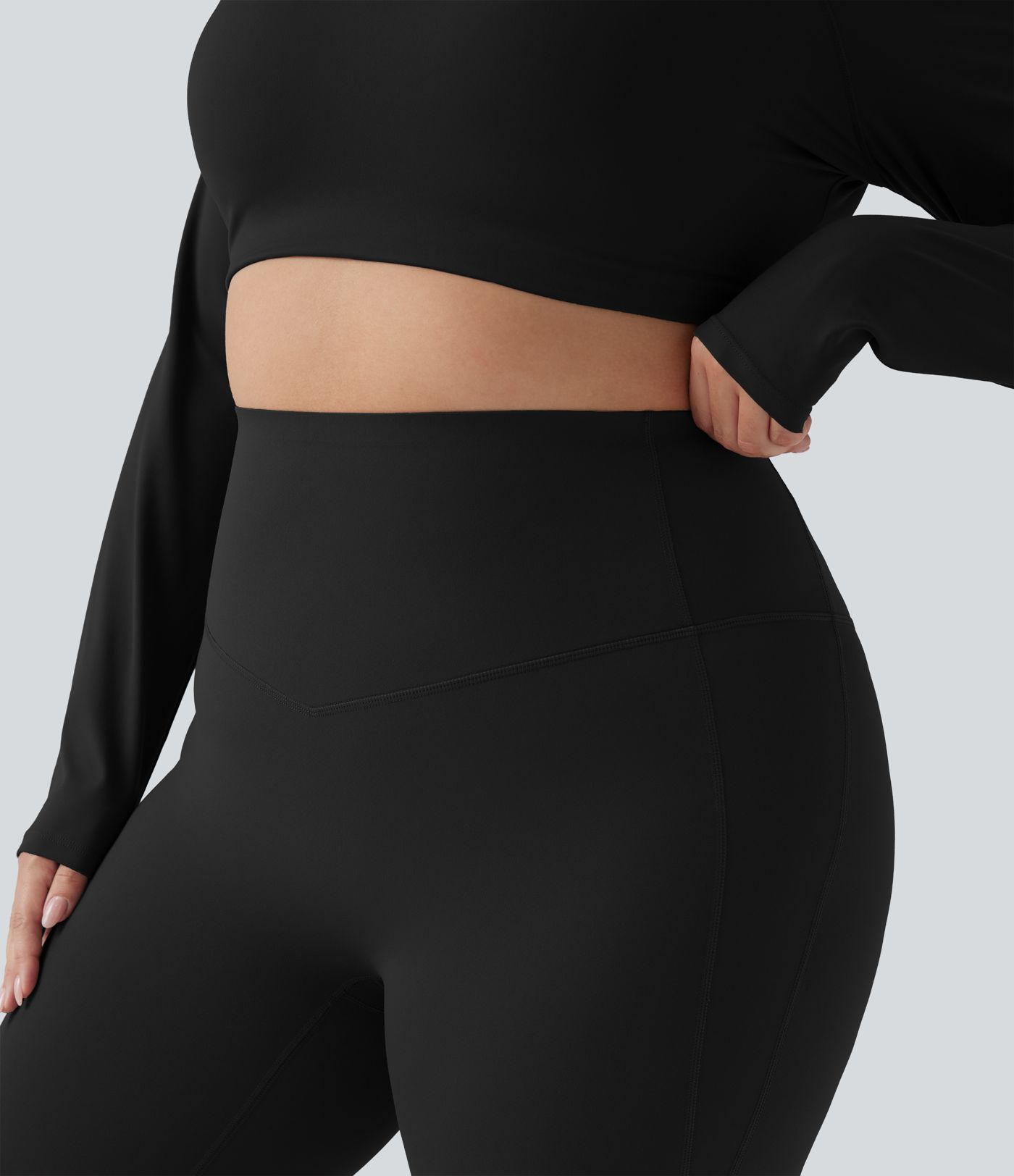 Halara UltraSculpt™ High Waisted Tummy Control Shaping Yoga Flare Plus Size Leggings