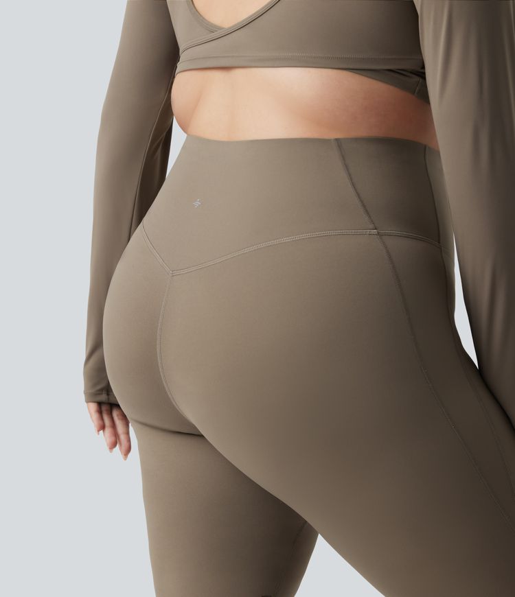 Halara UltraSculpt™ High Waisted Tummy Control Shaping Yoga Flare Plus Size Leggings
