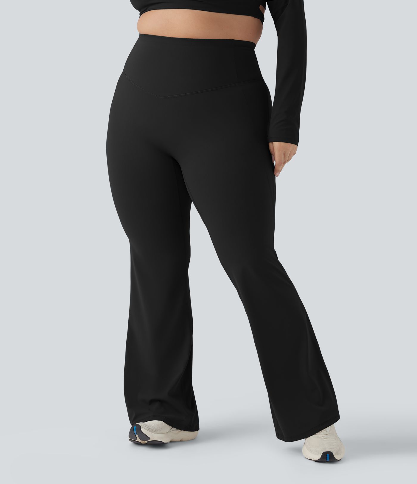 Halara UltraSculpt™ High Waisted Tummy Control Shaping Yoga Flare Plus Size Leggings