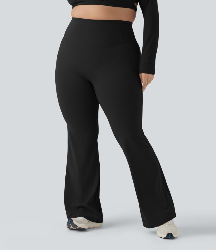 Halara UltraSculpt™ High Waisted Tummy Control Shaping Yoga Flare Plus Size Leggings