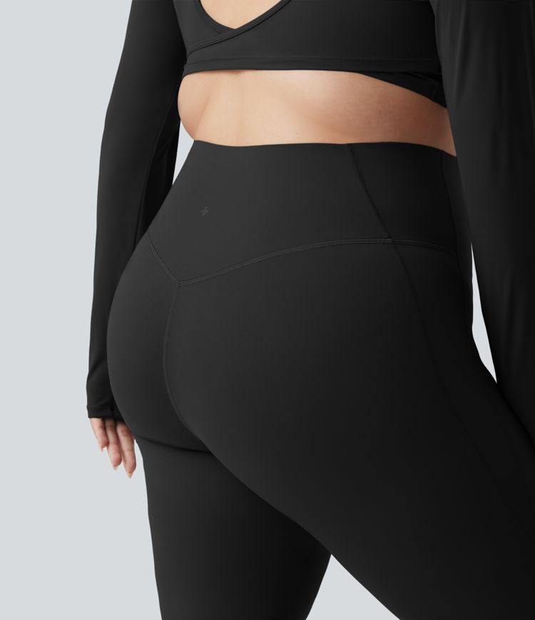 Halara UltraSculpt™ High Waisted Tummy Control Shaping Yoga Flare Plus Size Leggings