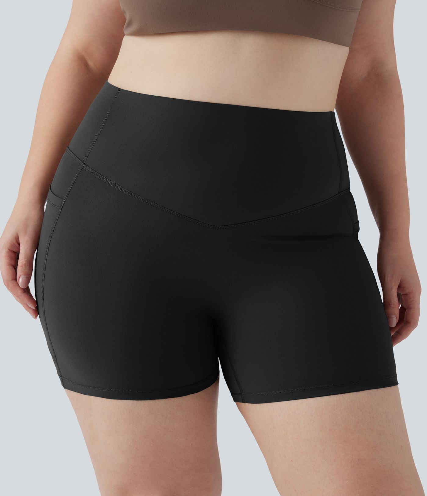 Halara UltraSculpt™ High Waisted Butt Lifting Tummy Control Shaping Training Plus Size Biker Shorts 5'' with Pockets Halara UltraSculpt™ High Waisted Butt Lifting Tummy Control Shaping Training Plus Size Biker Shorts 5'' with Pockets