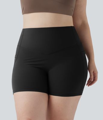 Halara UltraSculpt™ High Waisted Butt Lifting Tummy Control Shaping Training Plus Size Biker Shorts 5'' with Pockets Halara UltraSculpt™ High Waisted Butt Lifting Tummy Control Shaping Training Plus Size Biker Shorts 5'' with Pockets