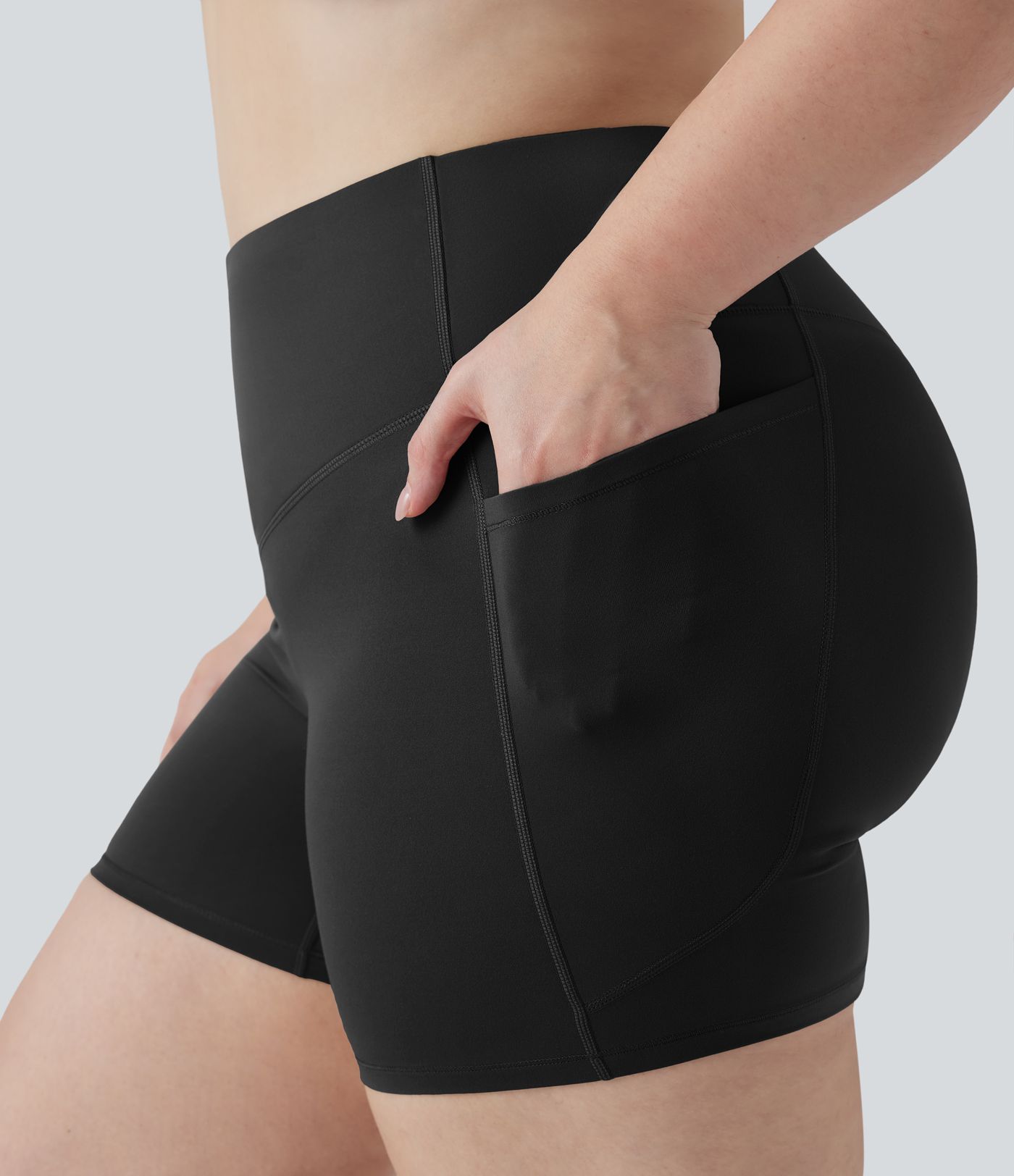 Halara UltraSculpt™ High Waisted Butt Lifting Tummy Control Shaping Training Plus Size Biker Shorts 5'' with Pockets Halara UltraSculpt™ High Waisted Butt Lifting Tummy Control Shaping Training Plus Size Biker Shorts 5'' with Pockets