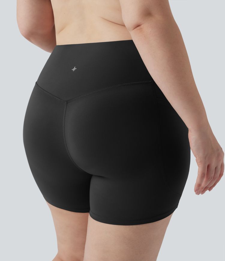 Halara UltraSculpt™ High Waisted Butt Lifting Tummy Control Shaping Training Plus Size Biker Shorts 5'' with Pockets Halara UltraSculpt™ High Waisted Butt Lifting Tummy Control Shaping Training Plus Size Biker Shorts 5'' with Pockets