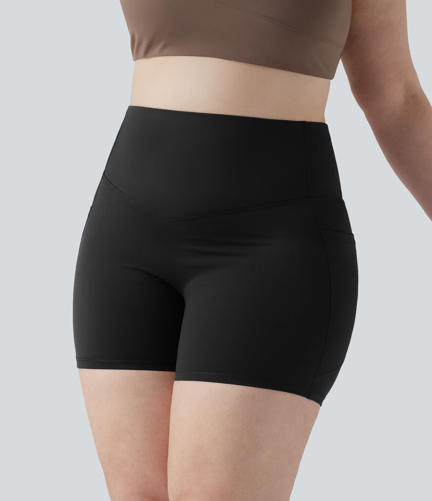 Halara UltraSculpt™ High Waisted Butt Lifting Tummy Control Shaping Training Plus Size Biker Shorts 5'' with Pockets Halara UltraSculpt™ High Waisted Butt Lifting Tummy Control Shaping Training Plus Size Biker Shorts 5'' with Pockets