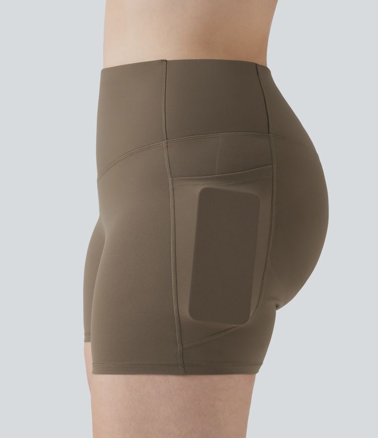 Halara UltraSculpt™ High Waisted Butt Lifting Tummy Control Shaping Training Plus Size Biker Shorts 5'' with Pockets