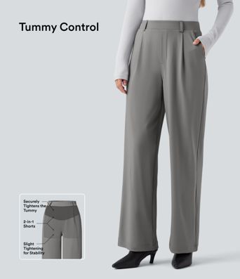 Halara Flex™ High Waisted Tummy Control Straight Leg Work Pants with Pockets