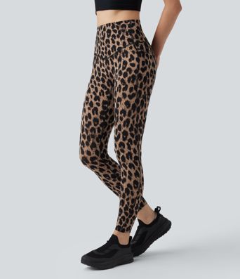 Halara UltraSculpt™ Leopard Print High Waisted Tummy Control Yoga Leggings with Pockets