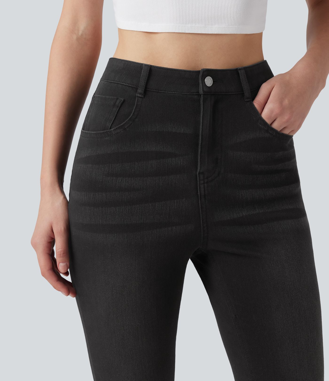 Halara Flex™ High Waisted Women Fit Casual Skinny Denim Jeans with Pockets
