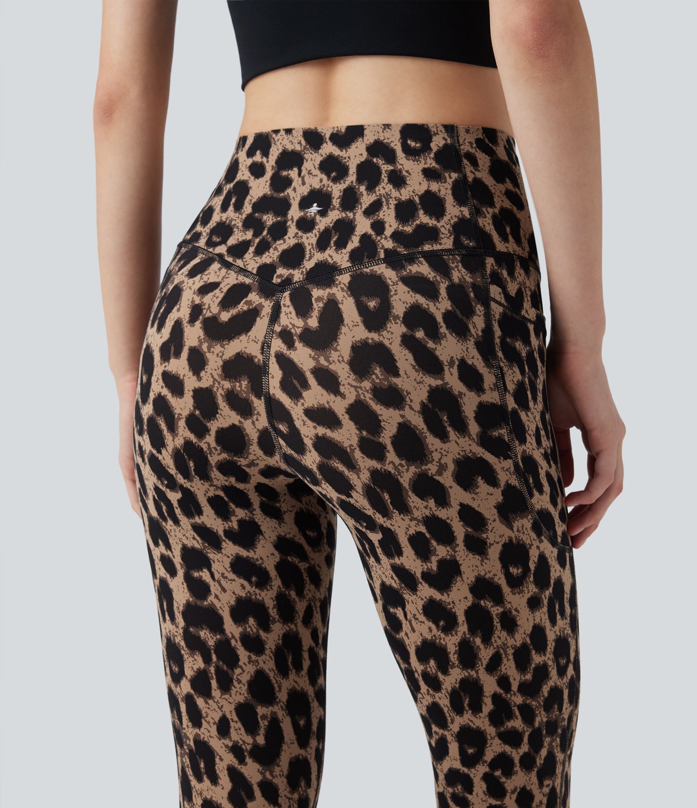 Halara UltraSculpt™ Leopard Print High Waisted Tummy Control Yoga Leggings with Pockets