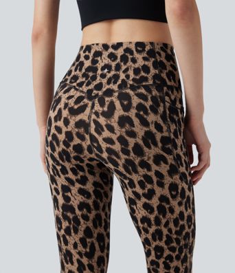 Halara UltraSculpt™ Leopard Print High Waisted Tummy Control Yoga Leggings with Pockets