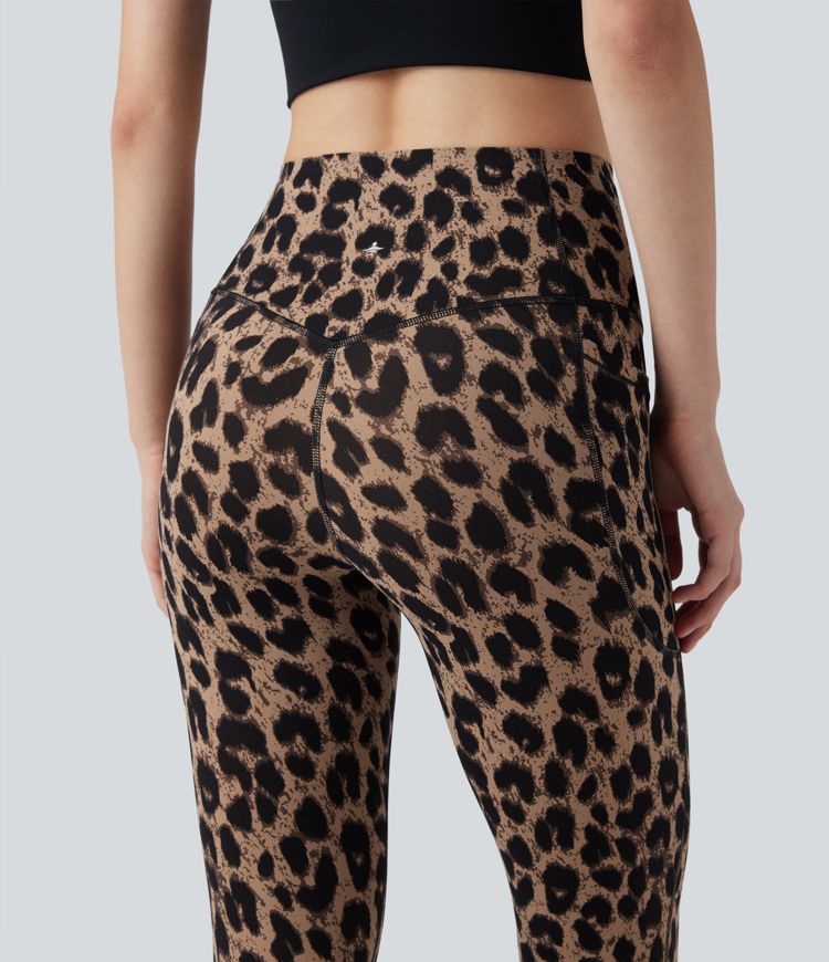 Halara UltraSculpt™ Leopard Print High Waisted Tummy Control Yoga Leggings with Pockets