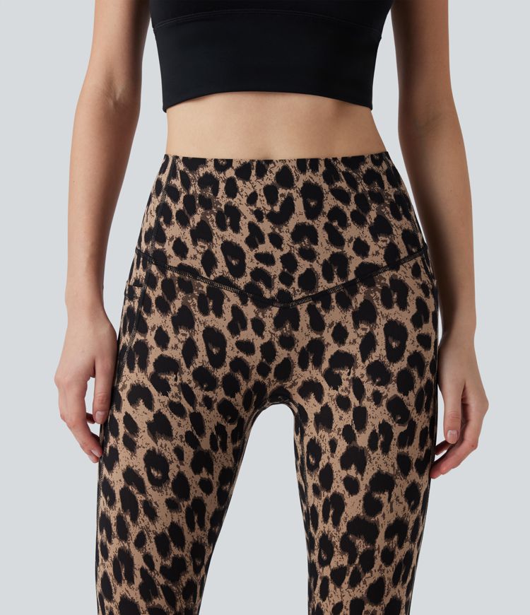 Halara UltraSculpt™ Leopard Print High Waisted Tummy Control Yoga Leggings with Pockets