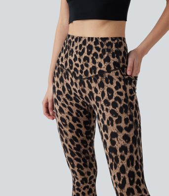 Halara UltraSculpt™ Leopard Print High Waisted Tummy Control Yoga Leggings with Pockets