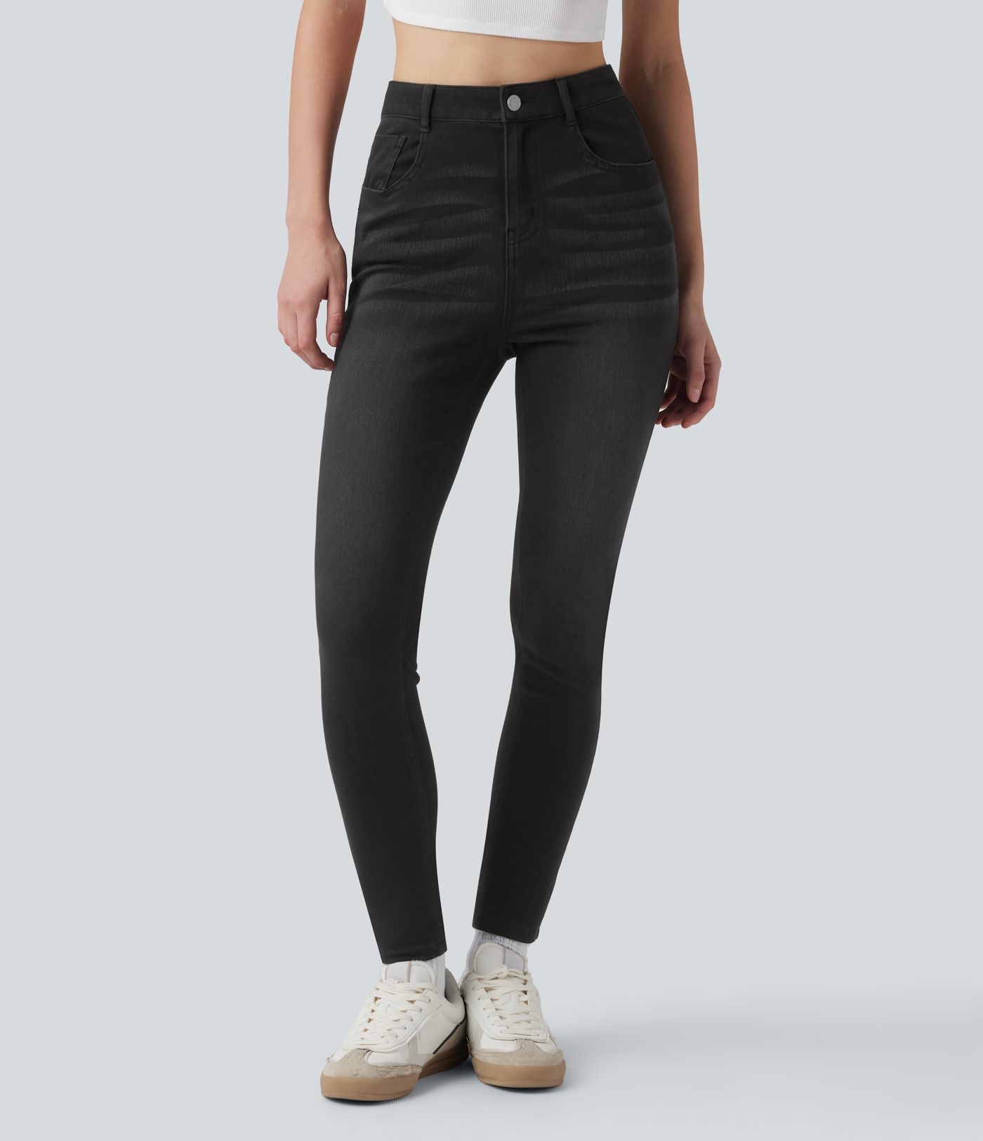 Halara Flex™ High Waisted Women Fit Casual Skinny Denim Jeans with Pockets