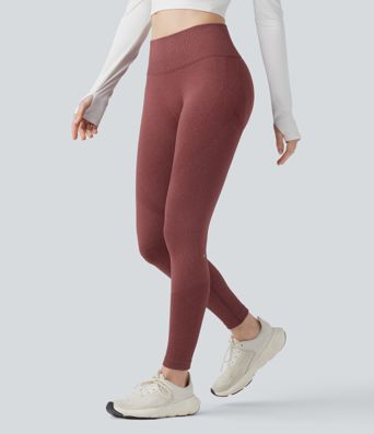 7/8-Yoga-Leggings mit hohem Bund, Bauchkontrolle und nahtlosem Flow - Po-Lifting