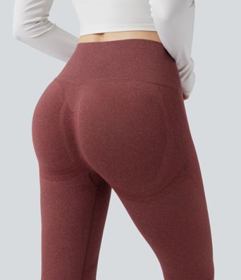 7/8-Yoga-Leggings mit hohem Bund, Bauchkontrolle und nahtlosem Flow - Po-Lifting