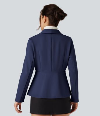 Shawl Collar Long Sleeve Work Blazer