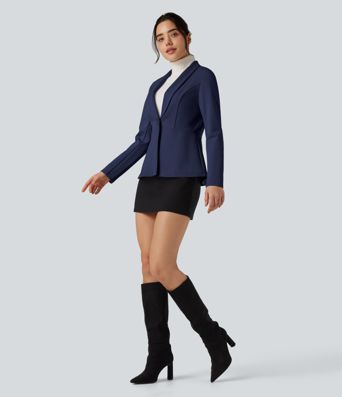 Shawl Collar Long Sleeve Work Blazer
