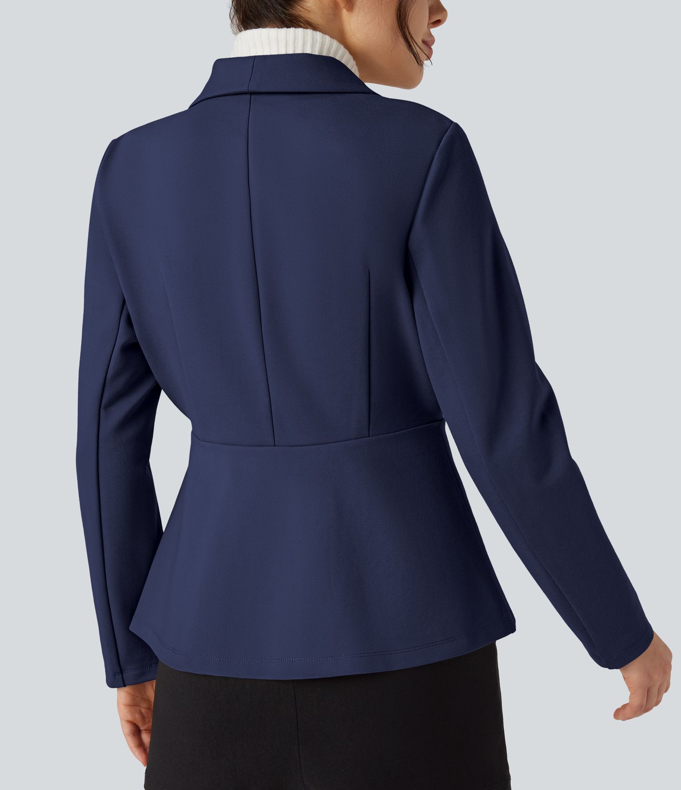 Shawl Collar Long Sleeve Work Blazer