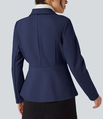 Shawl Collar Long Sleeve Work Blazer