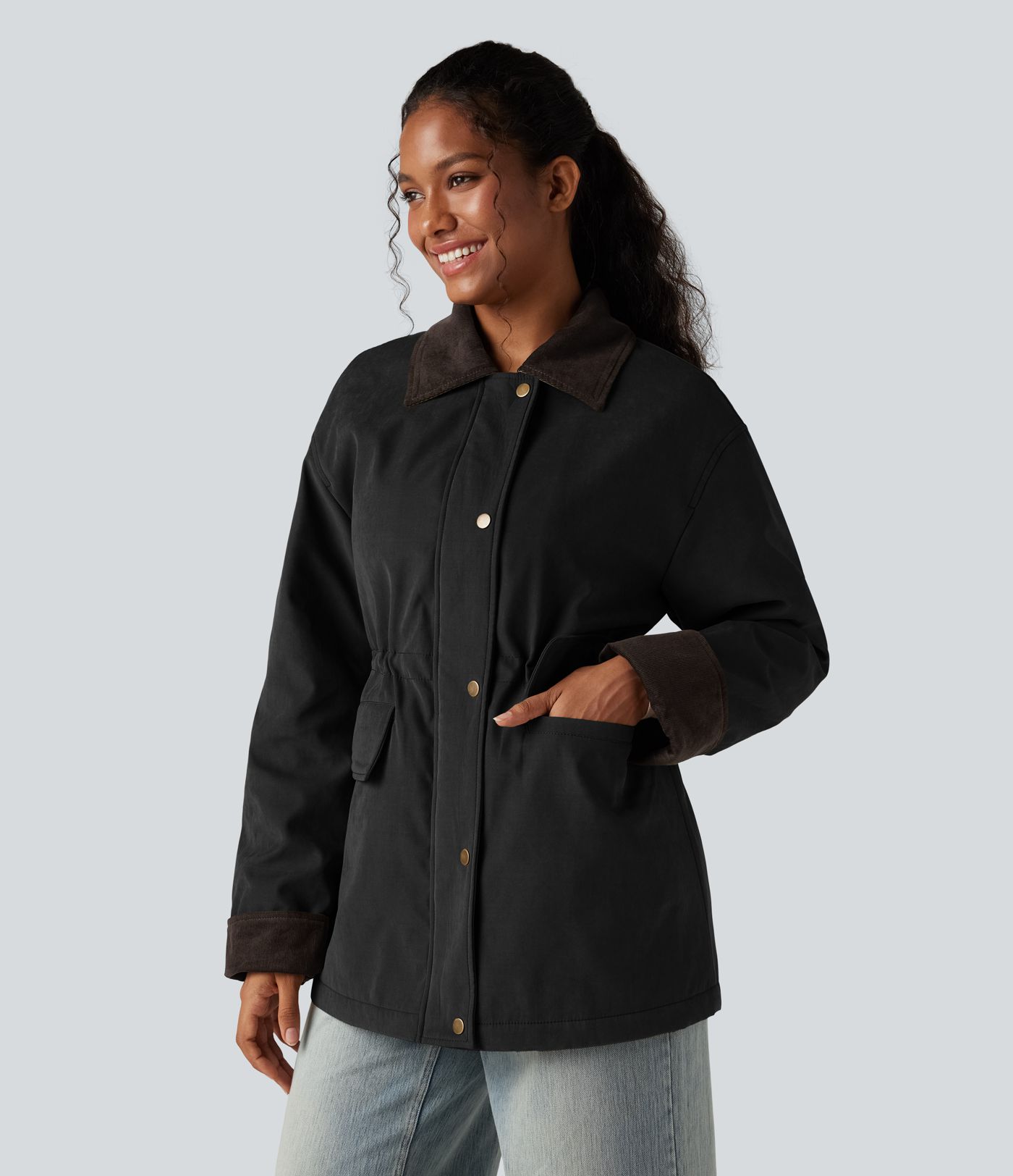 Veste barn casual à manches longues avec poches