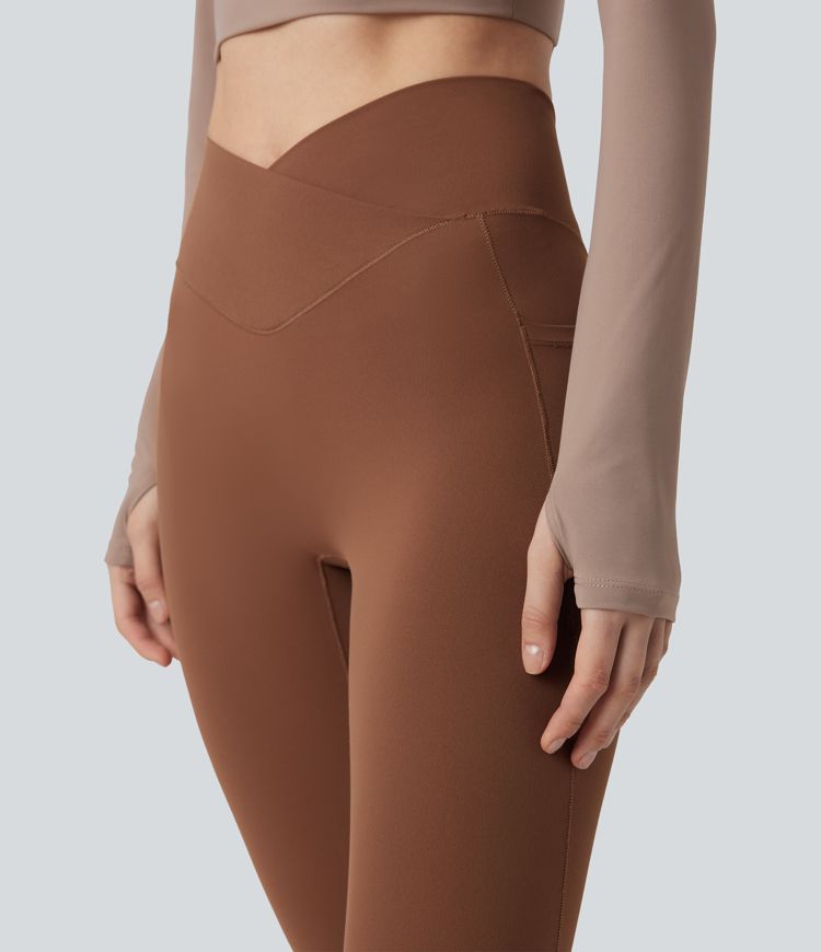 Twisted Backless Long Sleeve Thumb Holes Cropped Yoga Sports Top