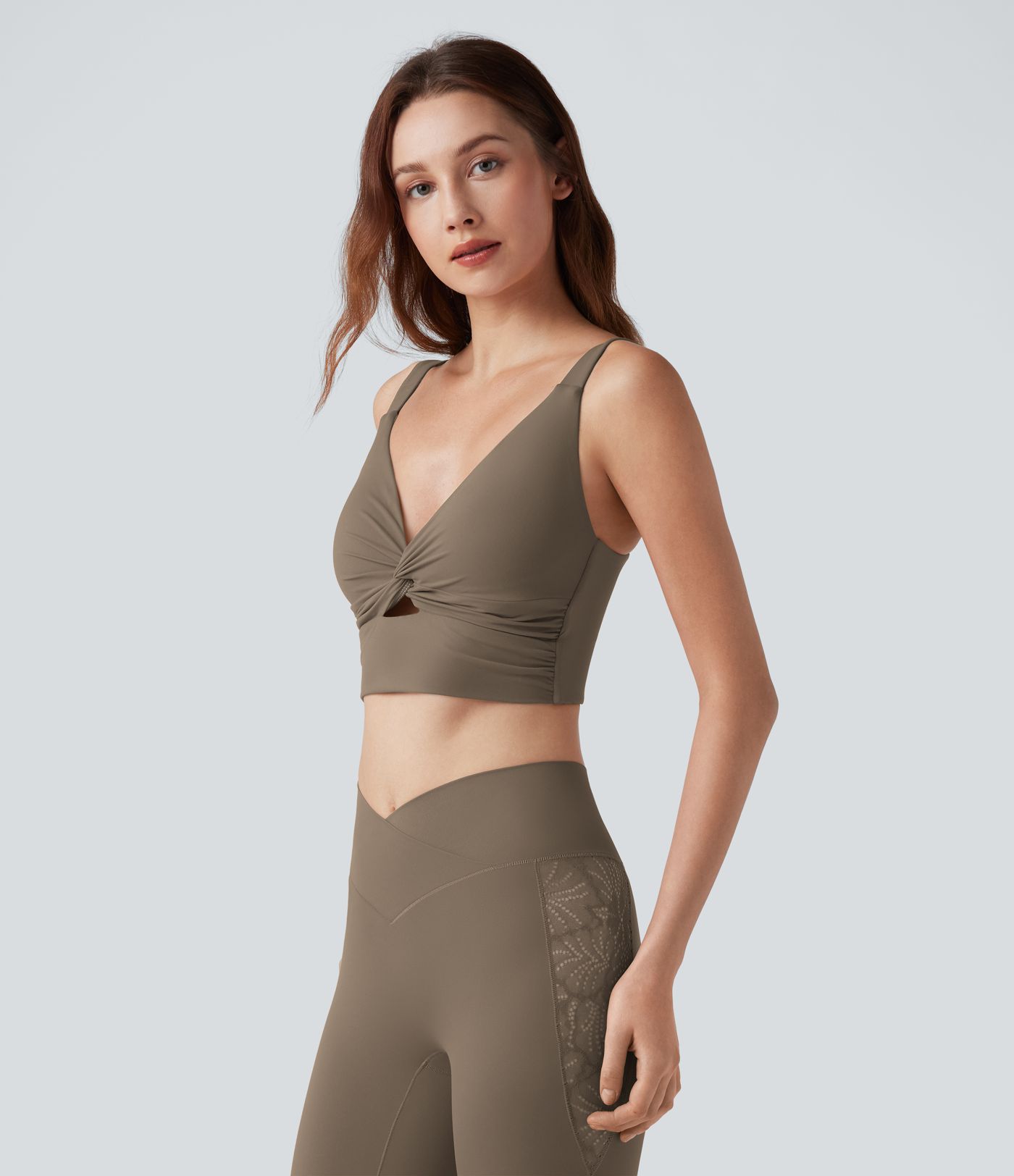 Halara UltraSculpt™ Light Support Molded Cups Push-Up Yoga Sports Bra