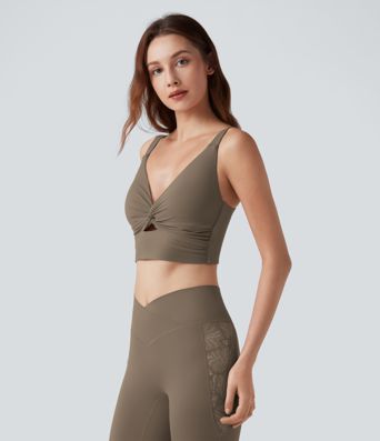 Halara UltraSculpt™ Light Support Molded Cups Push-Up Yoga Sports Bra