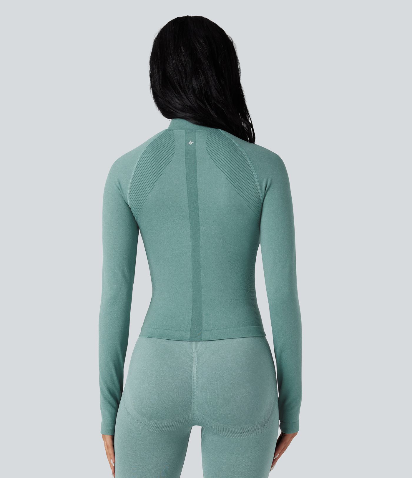 Seamless Flow Zipper Long Sleeve Thumb Hole Yoga Jacket
