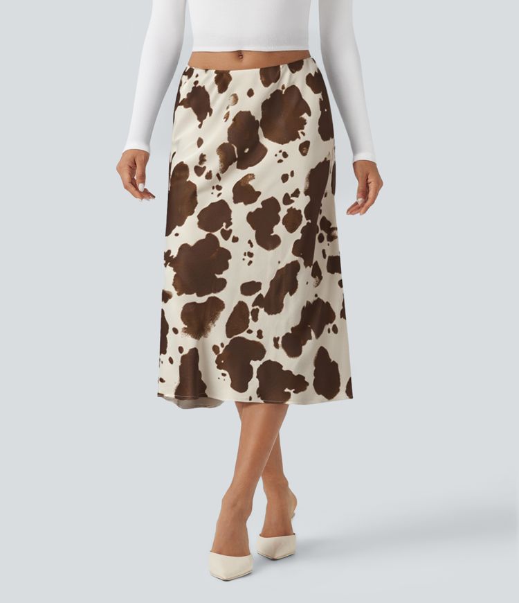 Softlyzero™ Plush Low Rise A-Line Midi Work Skirt