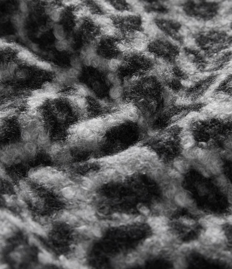 Square Neck Leopard Print Teddy Casual Baggy Overalls with Pockets