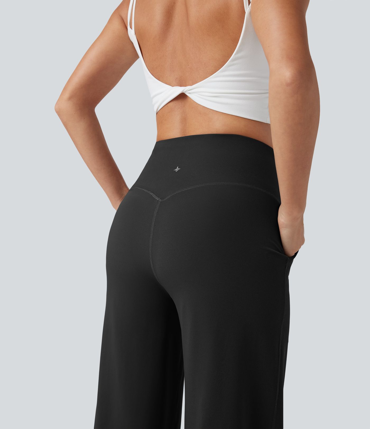 Halara UltraSculpt™ High Waisted Tummy Control Wide Leg Yoga Pants with Pockets