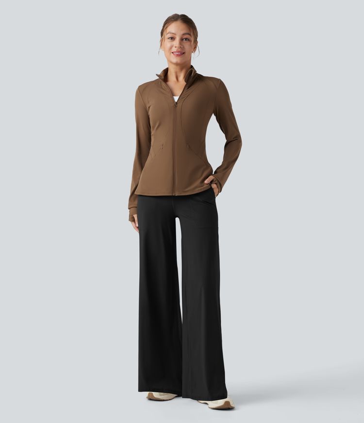 Halara UltraSculpt™ High Waisted Tummy Control Wide Leg Yoga Pants with Pockets