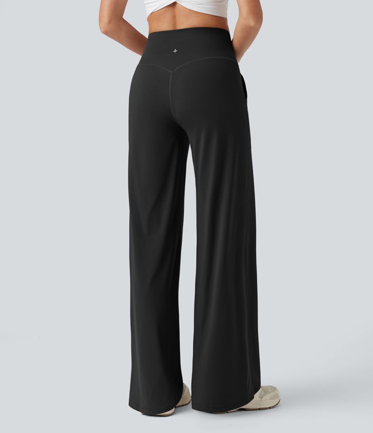 Halara UltraSculpt™ High Waisted Tummy Control Wide Leg Yoga Pants with Pockets