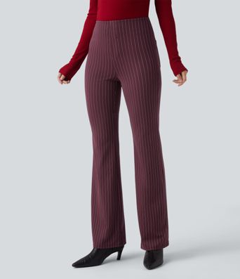 Halara Flex™ High Waisted Striped Work Flare Pants with Pockets
