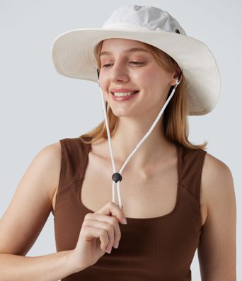 Wide Brim Adjustable Casual Sun Hat-UPF40+