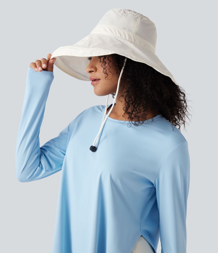 Wide Brim Adjustable Casual Sun Hat-UPF40+