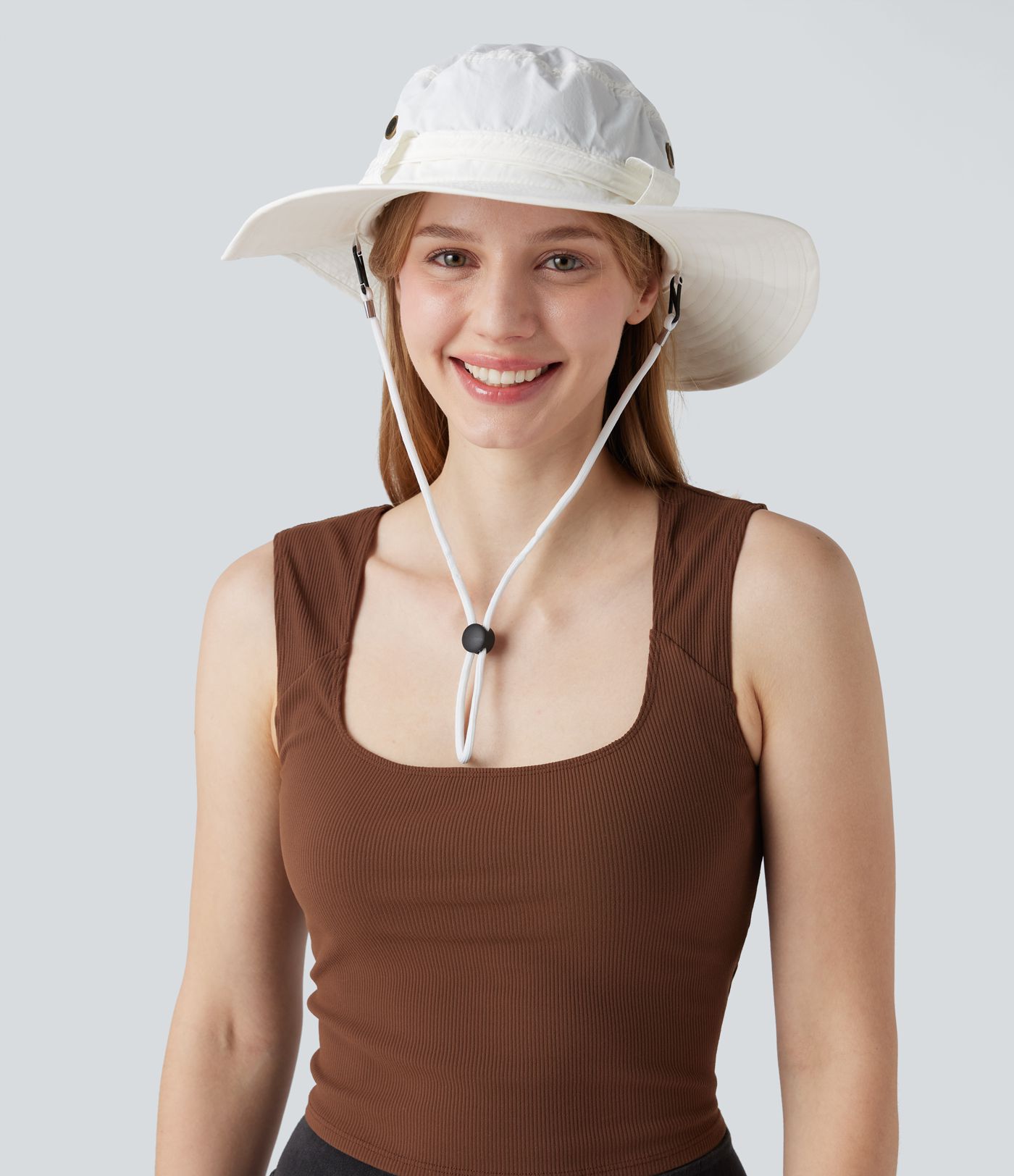 Wide Brim Adjustable Casual Sun Hat-UPF40+