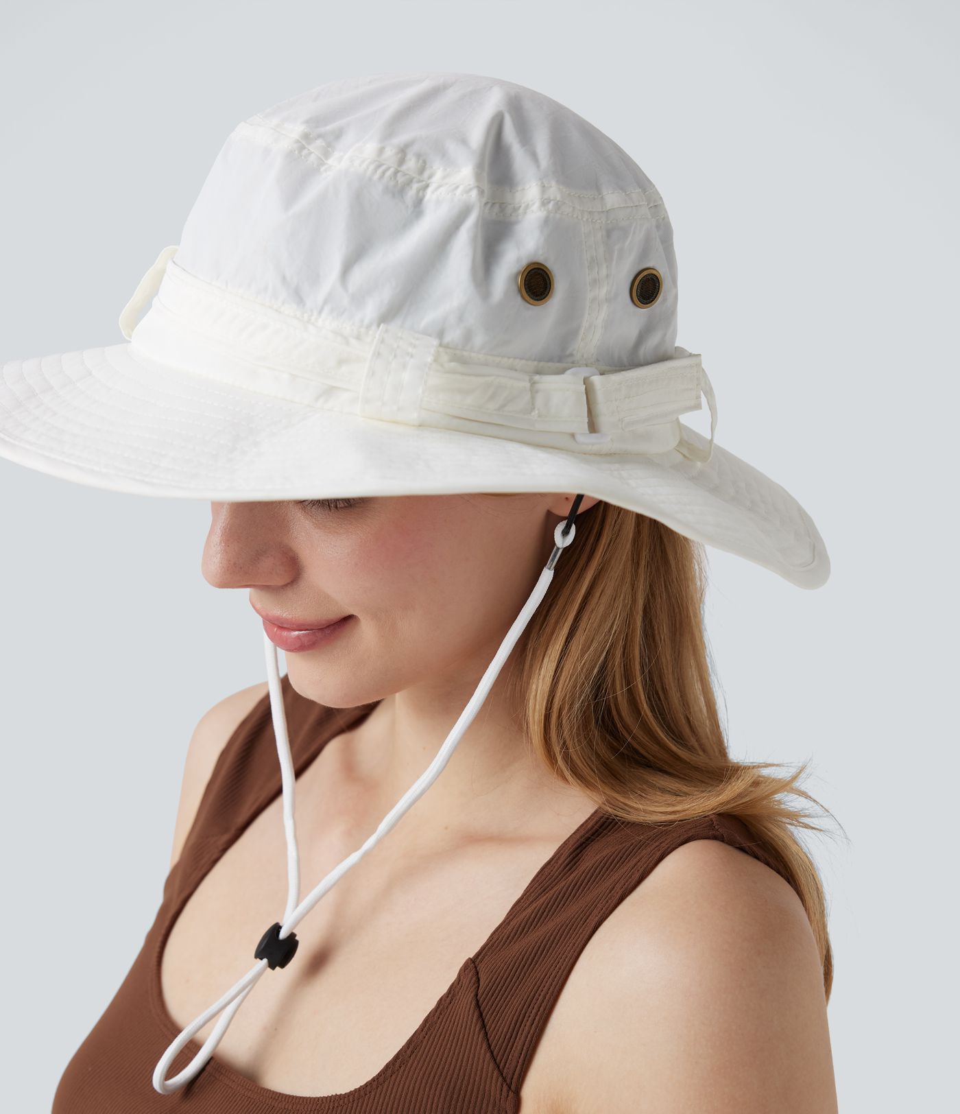 Wide Brim Adjustable Casual Sun Hat-UPF40+