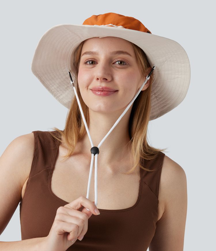 Wide Brim Adjustable Casual Sun Hat-UPF40+