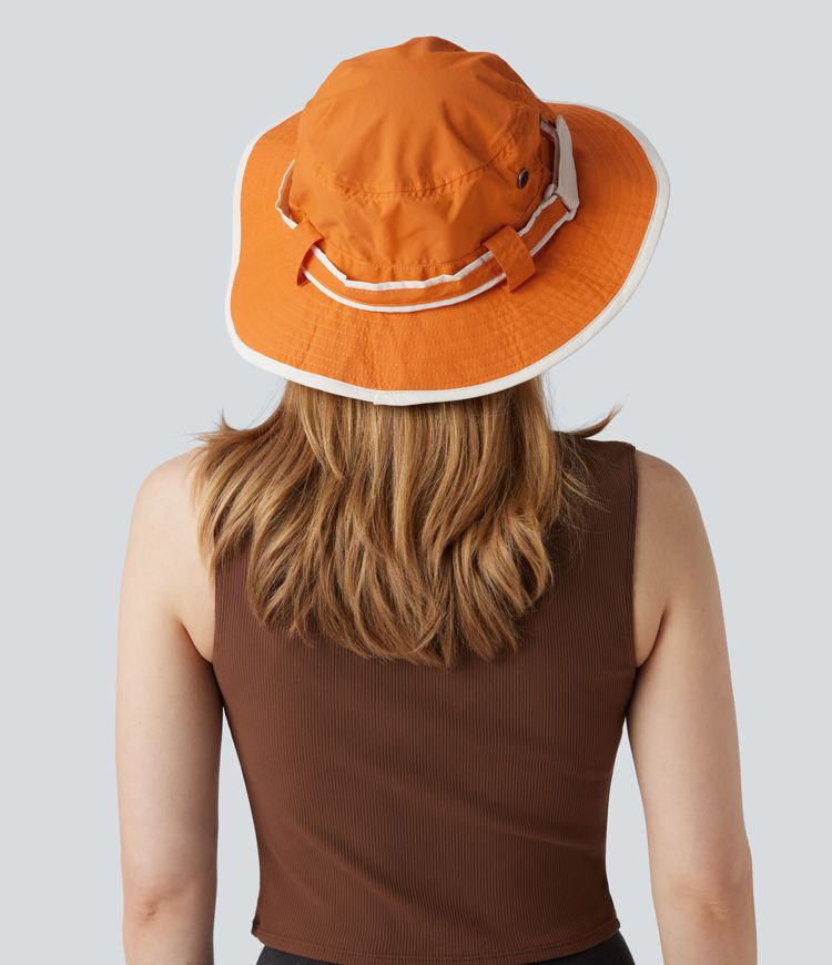 Wide Brim Adjustable Casual Sun Hat-UPF40+